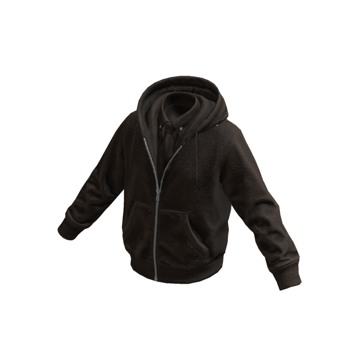 Brown Layered Hoodie w/ Shirt & Tie 