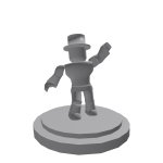 Silver Waving Statue