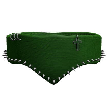 y2k green spiked emo face mask Roblox item