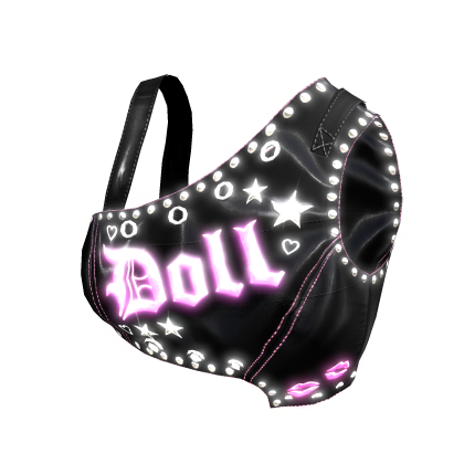 ✅🔴GLOWING Doll Cyber Black Crop Top✅🔴