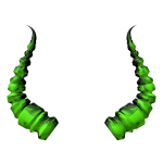 Emerald Hell Raiser Horns