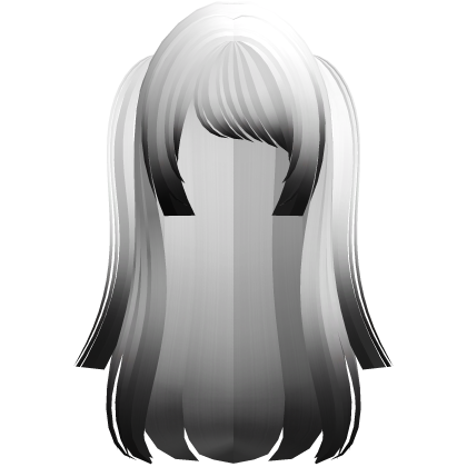 emo moe hime long hair w side ponies white black