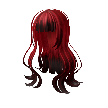 Red Flowy Hair With Bangs Roblox item