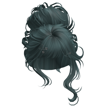 Elegant Princess Wispy Bun (Teal)
