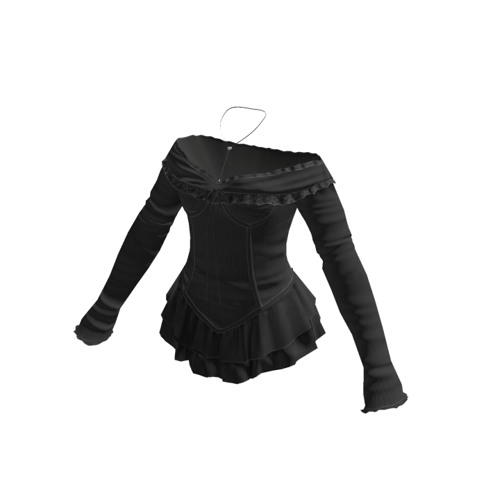 Coquette Off Shoulder Peplum Top (Black)