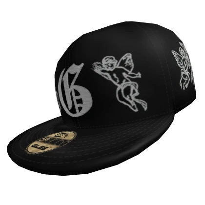 Black & White City Of Angels Fitted Cap [Sideways] | Roblox