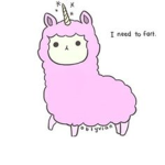 PINK FLUFFY LLAMAS GOING TO FART!