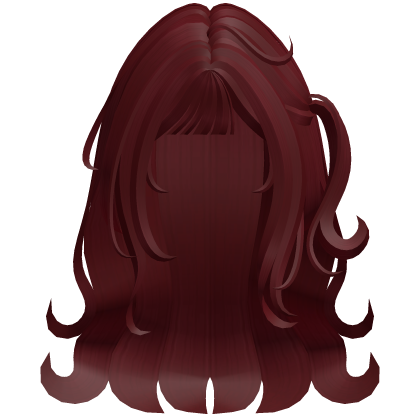 Cute Long Wavy Hair w/ Flipped Ends (Red)