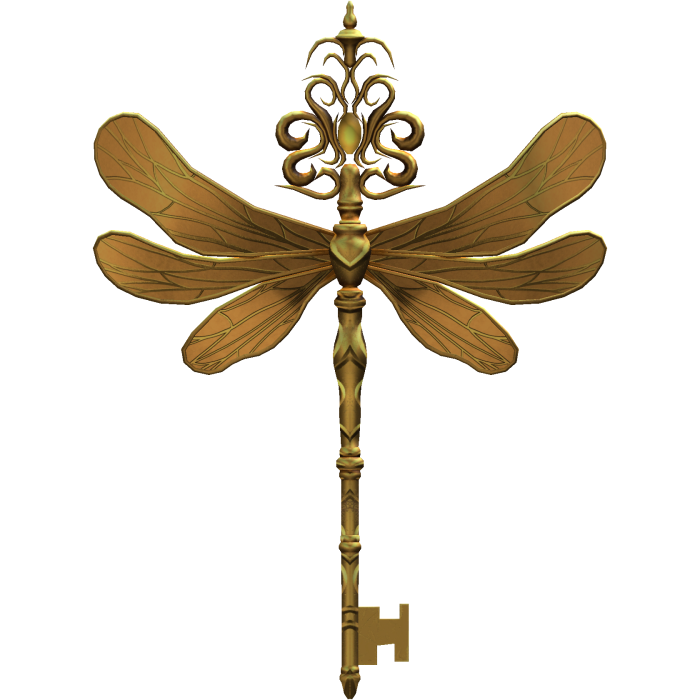 Gold Magical Dragonfly Key 