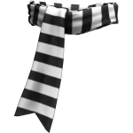 realistic striped black & white punpun scarf [1.0]