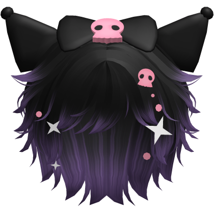 Kuromi Black w Purple Punk Hair w/clip (Boy) thumbnail