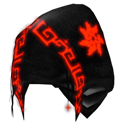 Glowing Gaian Sorcerer Red Rune Hood