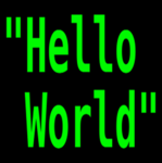 "Hello world"