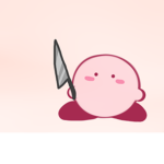 Kirby got a knife tho-