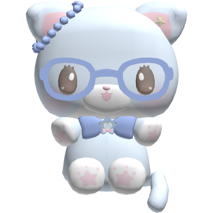 ♡ suu dreamy blue cat on ur head Roblox item