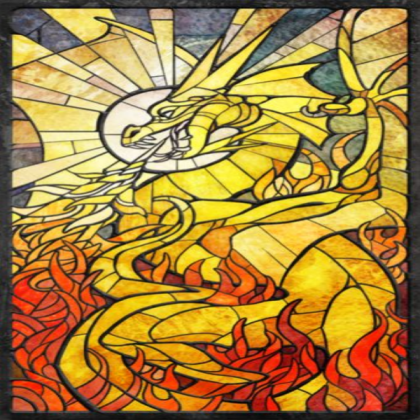 stained glass dragon painting Roblox decal