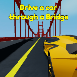 Drive a car though a Bridge icon