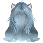 Blue Hair w Cat Ears
