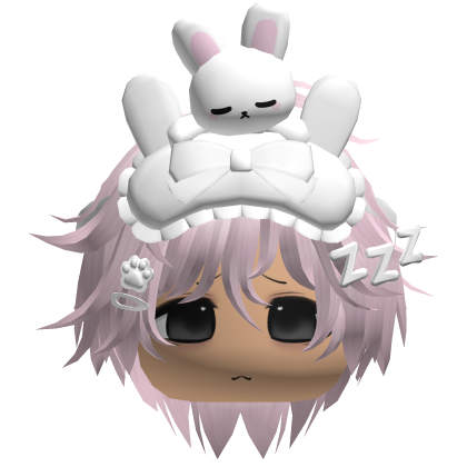 Moe Sleepy Cute Bunny Anime Boy Hair Pink
