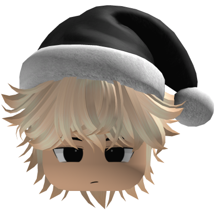 Beautiful hair emo y2k Christmas beret (Blonde)