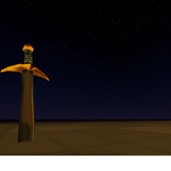 Sword Fight On a Dark Baseplate Over One Chair