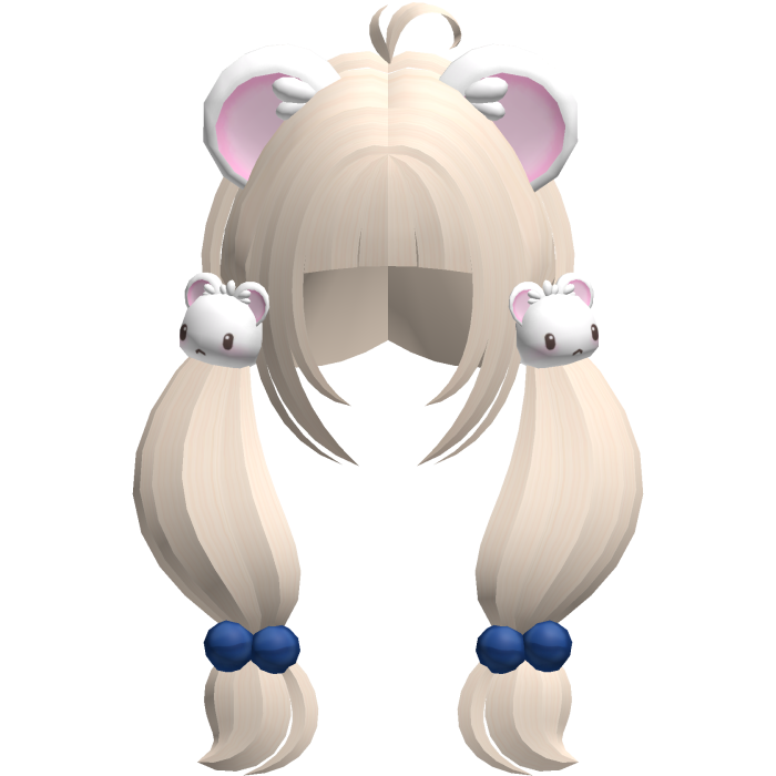 ♡ : kawaii blonde fluffy bijou pigtails