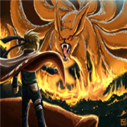Naruto. 4th hokage 9 tailed fox Roblox decal