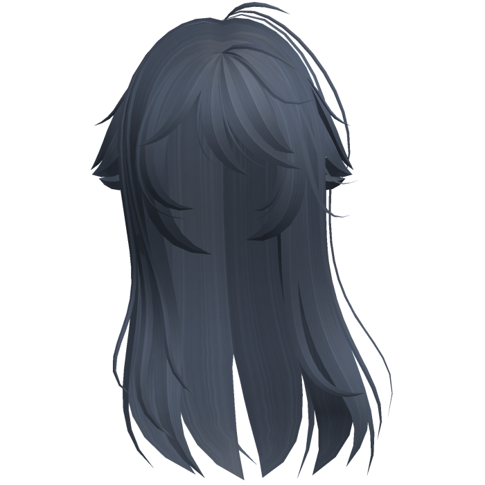 Navy Blue Shy Moe Cat Girl Windy Whispy Hair