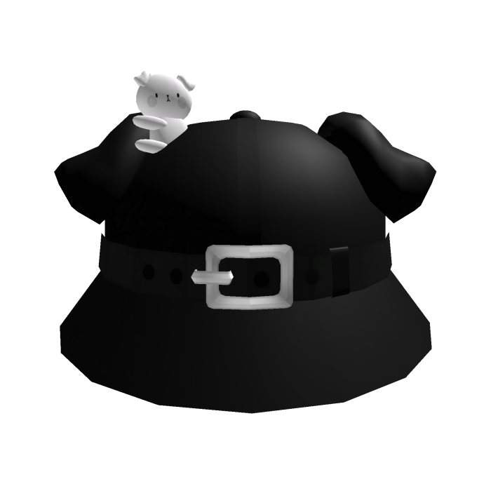 ૮꒰/////꒱ა : puppy bucket hat in black