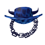 [CODE: BSM] Dark Blue Leopard Outlaw Hat