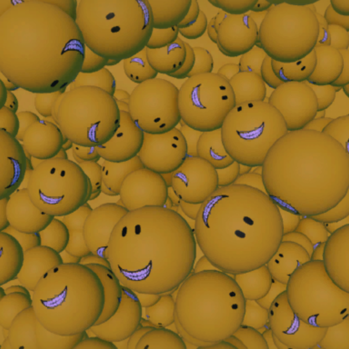 Bunch of Yellow Scary Smiling Faces