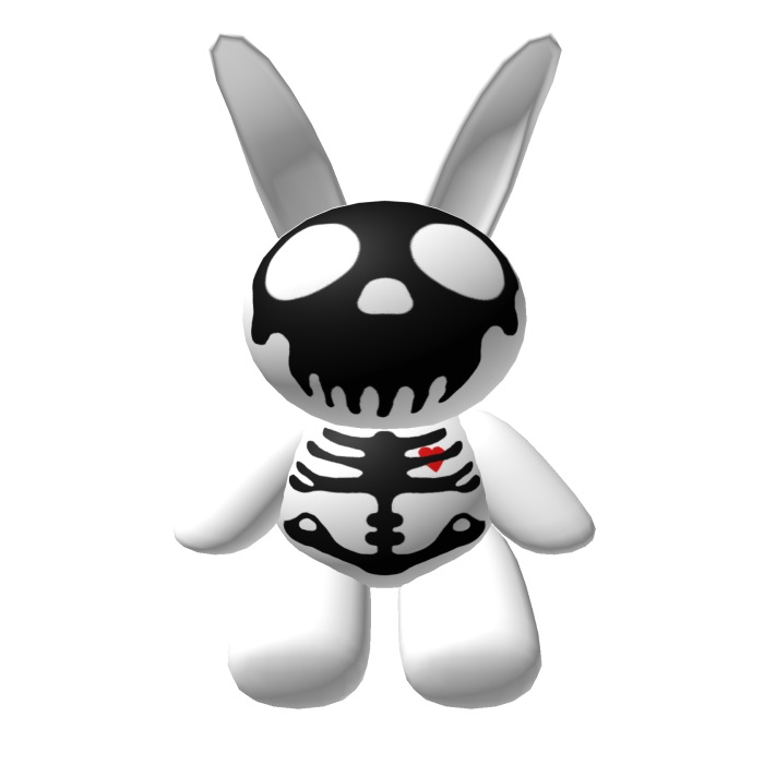 Giant Skeleton Bunny Backpack white