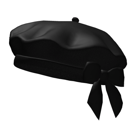 Black Beret With Black Bow