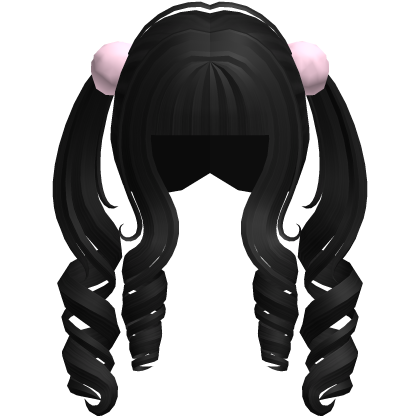 ♪ 〜 Cute Black Swirly Moe Anime Hair 