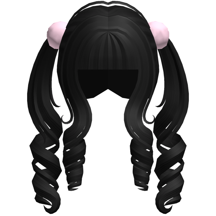 ♪ 〜 Cute Black Swirly Moe Anime Hair 