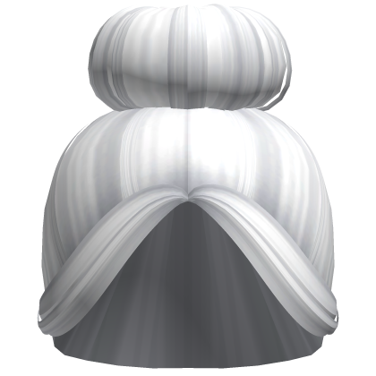 -',ৎ Cheerleader Sock Bun with Bangs in White