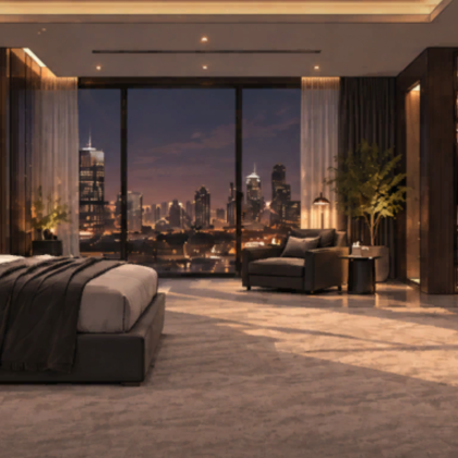 Luxury Modern Penthouse Bedroom 