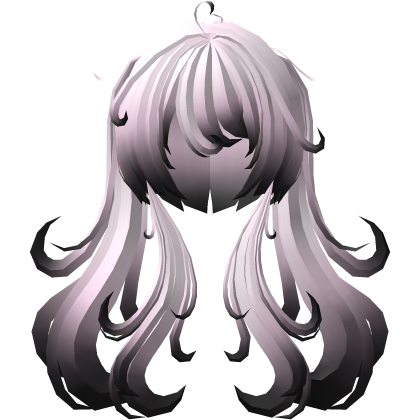 cute swirly pigtails in ombre pink black Roblox item