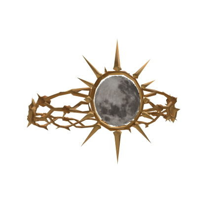 [Animated] Gothic Moon Thorn Crown (White/Gold) Roblox item