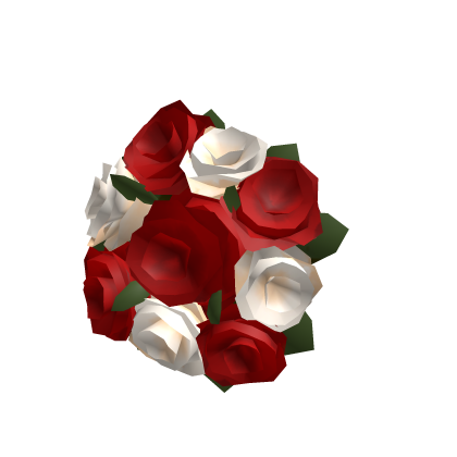 (Right) Holdable White and Red Flower Bouquet