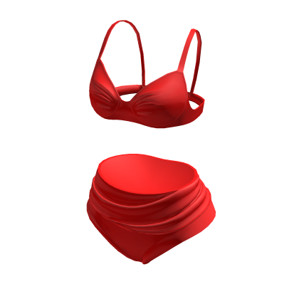 red swimsuit summer bikini