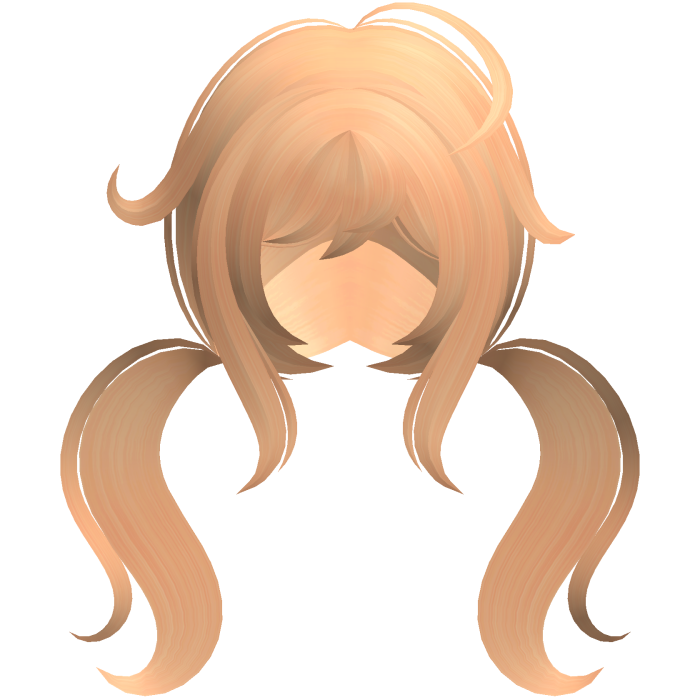 kawaii messy tweencore pigtails in ginger