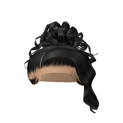 Curly Side Part Bun In Blonde Highlights Roblox item