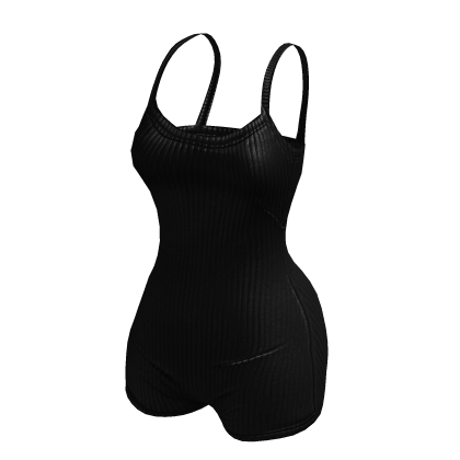 Y2K Gym Bodysuit - Black