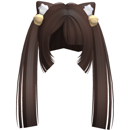Kitty hime pigtails Brown Roblox item