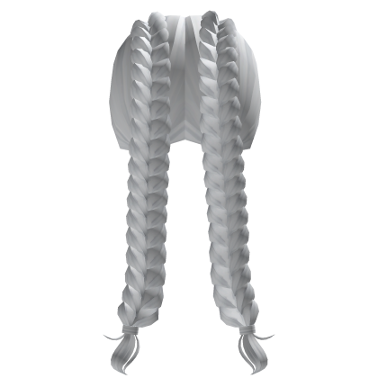 ❤️ Long Preppy Cute Braids (White) Roblox item