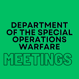 Special Operations Warfare Meetings