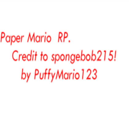 Paper Mario RP. Roblox decal