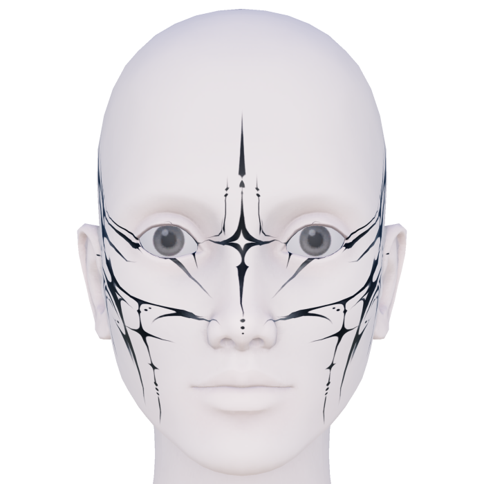 Gothic Cyber Tribal Face Makeup V2