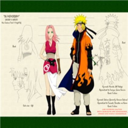 Naruto 6th hokage with sakura xp Roblox decal